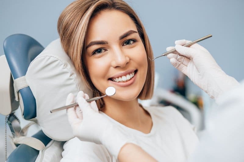 woman during a dental visit
